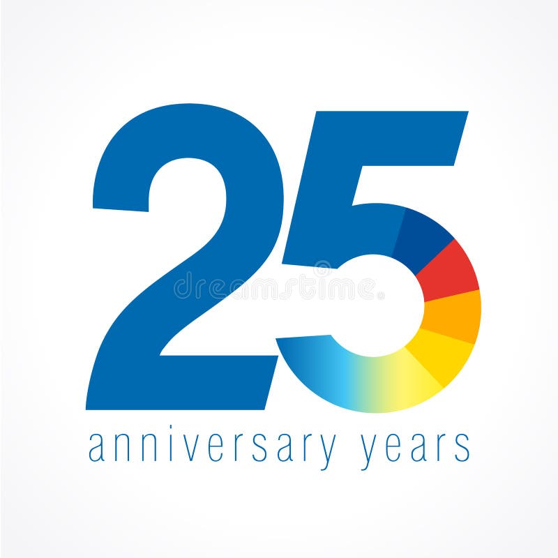 25 anos de logotipo velho ilustração do vetor 25 anos de logotipo velho ilustração do vetor