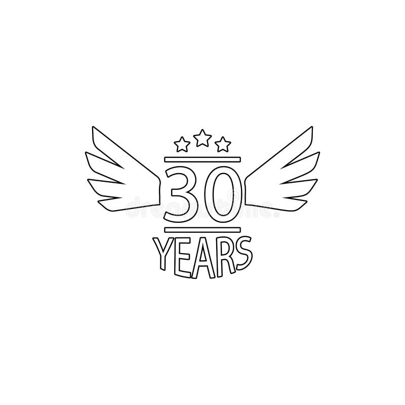 30 anos de sinal do anivers?rio Elemento da ilustra??o do anivers?rio ?cone superior do projeto gr?fico da qualidade sinais e col ilustração royalty free 30 anos de sinal do anivers?rio Elemento da ilustra??o do anivers?rio ?cone superior do projeto gr?fico da qualidade sinais e col ilustração royalty free