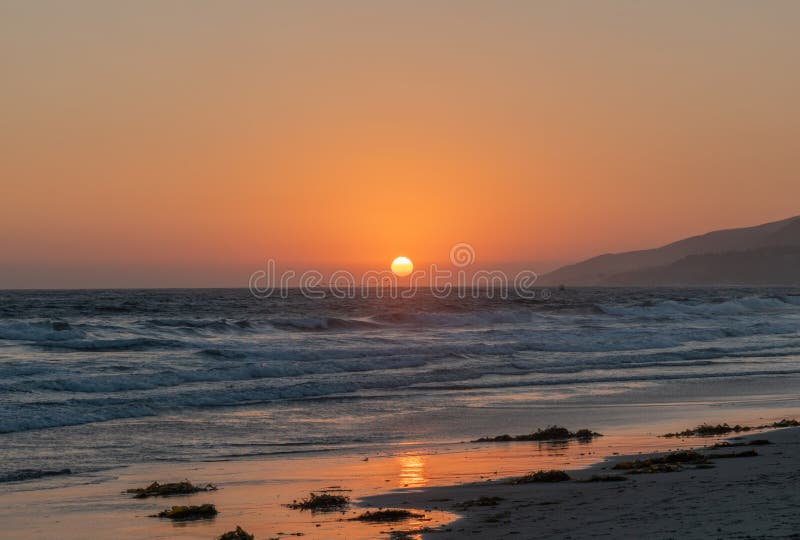 Sunset from Zuma Beach, Malibu California. Sky, color, ocean