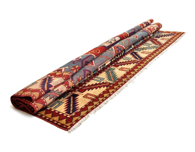 Another rolled Persian carpet royalty free stock images Another rolled Persian carpet royalty free stock images