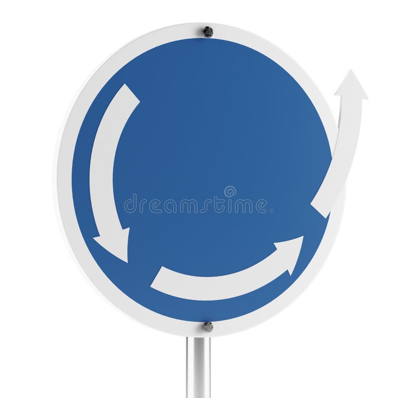 Another roundabout sign royalty free illustration