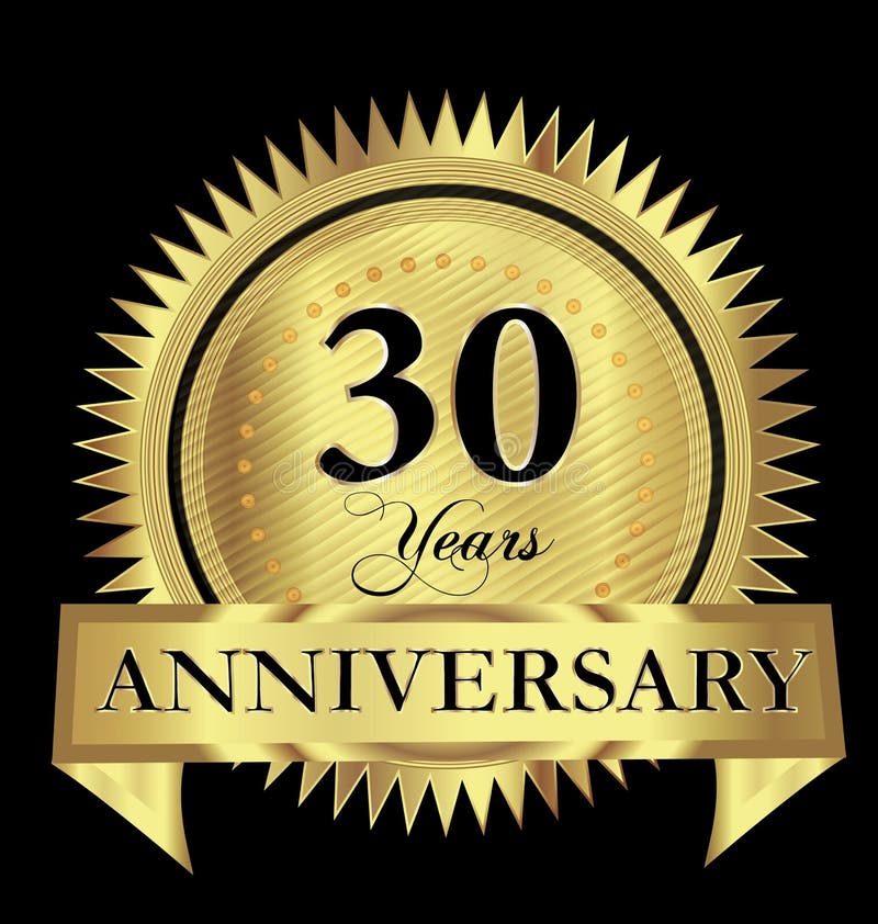 30 ans d'anniversaire d'or de joint de logo de conception de vecteur illustration de vecteur 30 ans d'anniversaire d'or de joint de logo de conception de vecteur illustration de vecteur