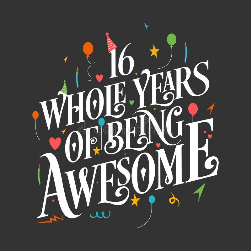 Joyeux Anniversaire 16 Ans Illustration De Vecteur Illustration Du Adolescents Joyeux Anniversaire 16 Ans Illustration De Vecteur Illustration Du Adolescents