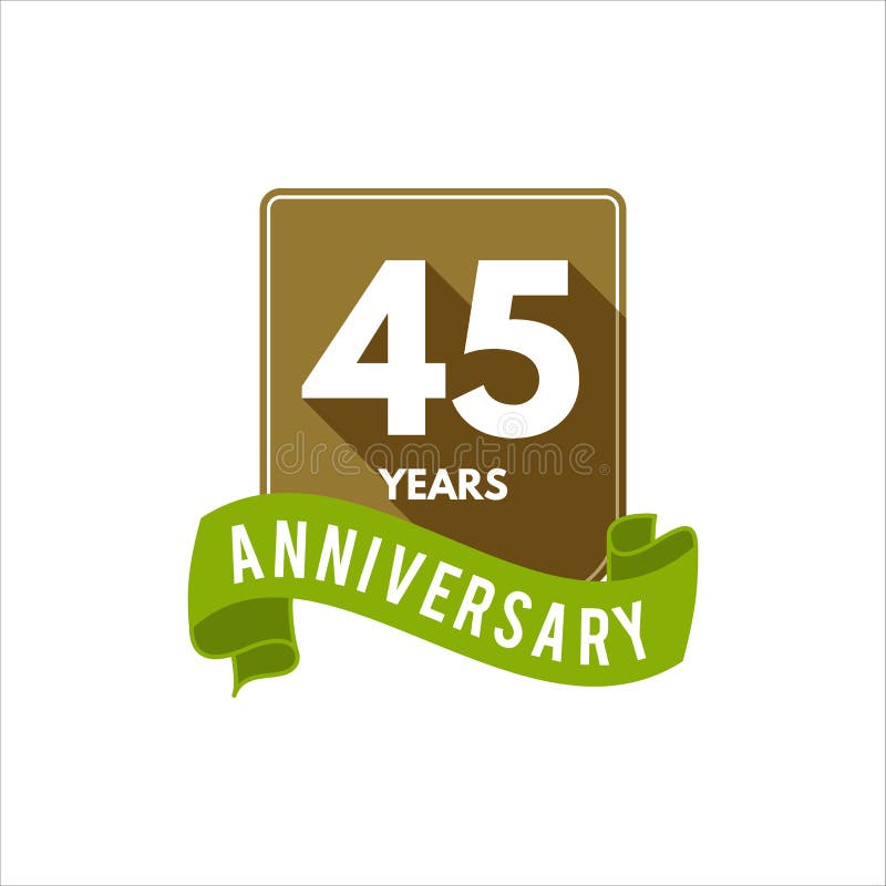 45 Ans D Insigne Signe Et Embleme De Fete D Anniversaire Dans Le Retro Style De Couleur Illustration De Vecteur Illustration Du Connexion Anniversaire