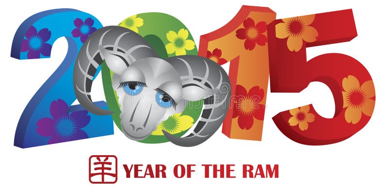 2015 ans de Ram Colorful Numerals illustration de vecteur 2015 ans de Ram Colorful Numerals illustration de vecteur