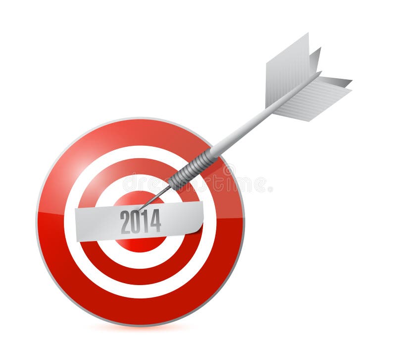 2014 ans sur la cible. conception d'illustration illustration stock 2014 ans sur la cible. conception d'illustration illustration stock