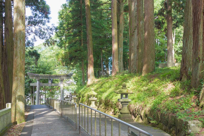 Ansatz keta Wakamiya-Schrein. eine berühmte historische Stätte im hida Gifu Japan