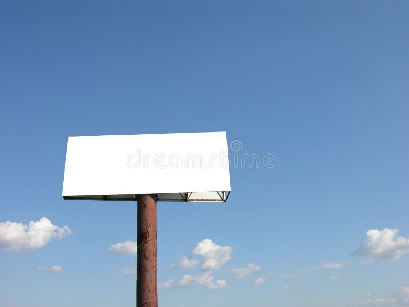 Blank Billboard with Blue Skies. Blank Billboard with Blue Skies