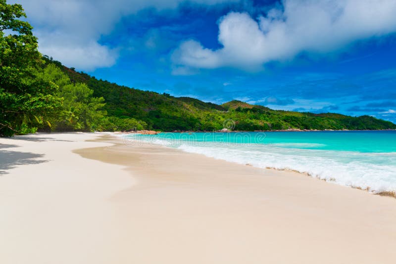 Anse Lazio Praslin Island The Seychelles Stock Photo Image Of Coast