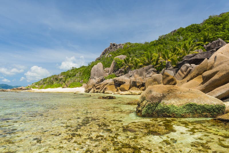 Anse Source D`Argent in Seychelles Stock Image - Image of coco, sand ...