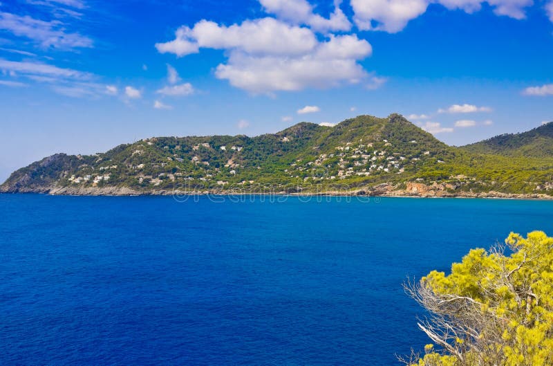 Ansicht der Küstenlinie Canyamel in Mallorca, Spanien stockbild Ansicht der Küstenlinie Canyamel in Mallorca, Spanien stockbild