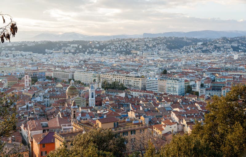 Ansicht der Nizza Stadt - Côte d'Azur, Frankreich