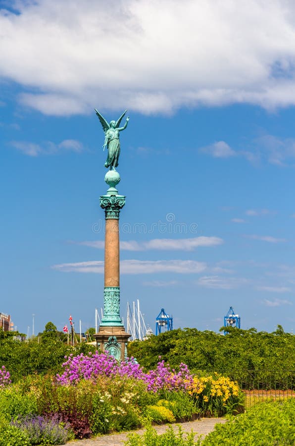 Ansicht der Statue des Engels von Frieden in Kopenhagen