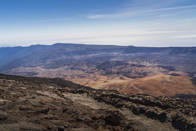 Ansicht des Nationalparks Vulkans EL Teide in Teneriffa lizenzfreie stockbilder Ansicht des Nationalparks Vulkans EL Teide in Teneriffa lizenzfreie stockbilder