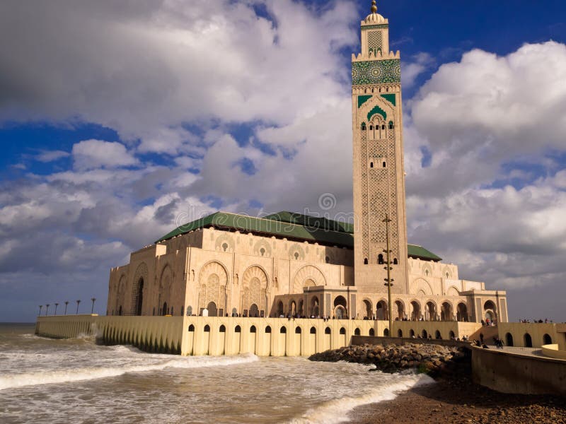 Ansicht Moschee und des Minaretts Casablanca der Hassan-II