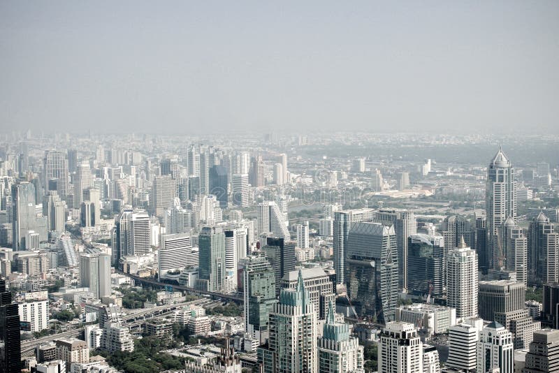 Ansicht Thailands Bangkok von Baiyoke-Turm auf 29 lizenzfreie stockbilder Ansicht Thailands Bangkok von Baiyoke-Turm auf 29 lizenzfreie stockbilder