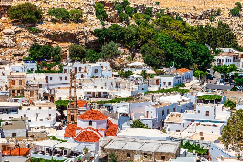 Ansicht von altem Lindos stockfoto Ansicht von altem Lindos stockfoto