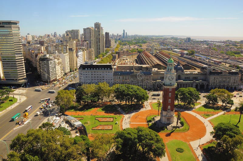 View of Retiro region of the capital on April 15, 2013 in Buenos Aires, Argentina. View includes central railway station, bus station, sea port and so called Villa 31. View of Retiro region of the capital on April 15, 2013 in Buenos Aires, Argentina. View includes central railway station, bus station, sea port and so called Villa 31.