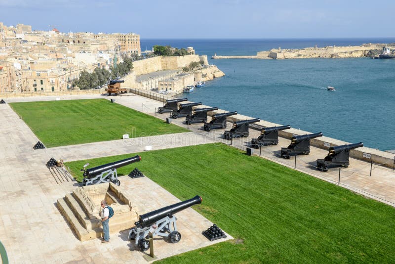 Ansicht von Valletta, die Hauptstadt von Malta stockbild Ansicht von Valletta, die Hauptstadt von Malta stockbild