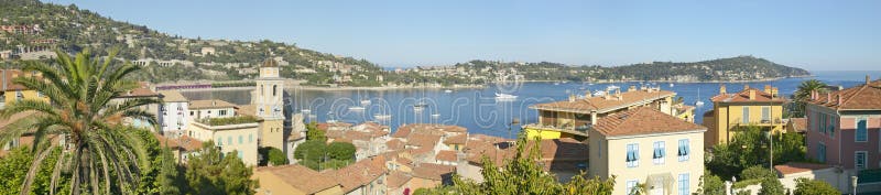 Ansicht von Villefranche-sur-Mer, französisches Riviera, Frankreich stockbilder Ansicht von Villefranche-sur-Mer, französisches Riviera, Frankreich stockbilder