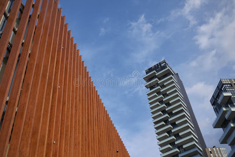 Ansicht von Wolkenkratzern Porta Nuova stockfotos Ansicht von Wolkenkratzern Porta Nuova stockfotos