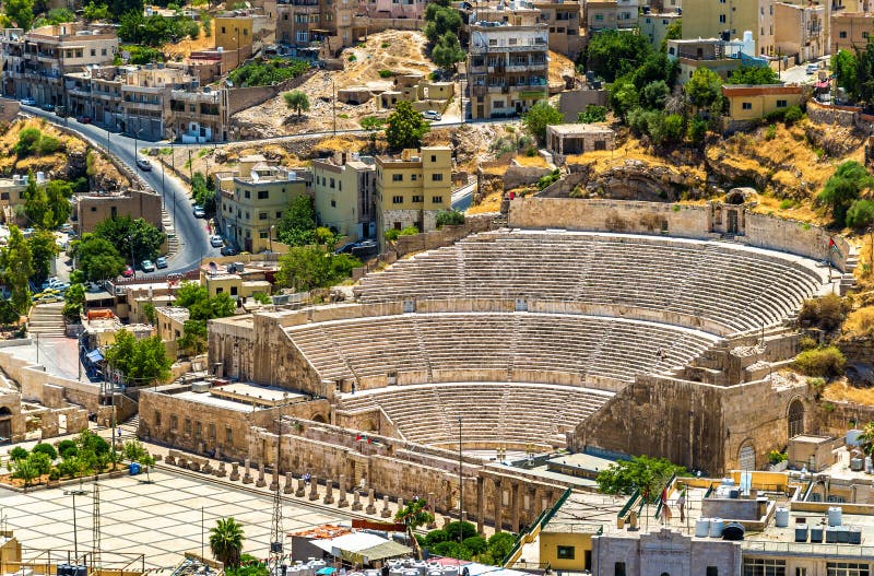 Ansicht über Roman Theater in Amman