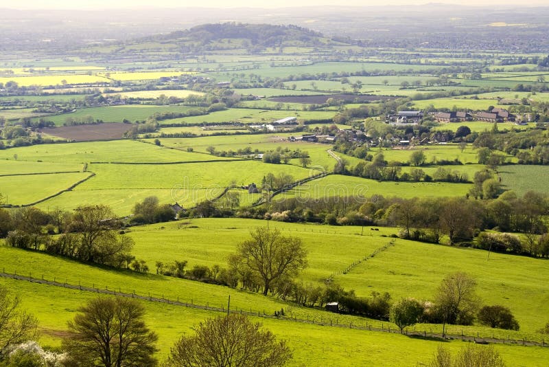 Views from Crickley Hill Country park near Gloucester and Cheltenham site of Neolithic Iron Age Hillfort Gloucestershire The Midlands England. Views from Crickley Hill Country park near Gloucester and Cheltenham site of Neolithic Iron Age Hillfort Gloucestershire The Midlands England