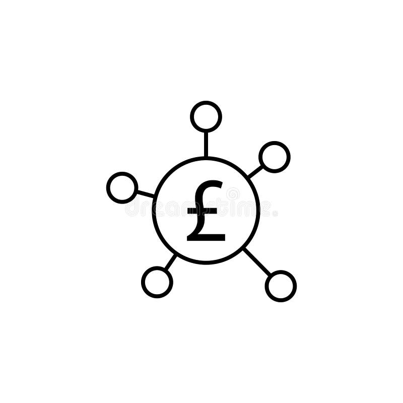 Anslutning cirkel, pundsymbol Beståndsdel av finansillustrationen Tecknet och symbolsymbolen kan användas för rengöringsduken, lo vektor illustrationer Anslutning cirkel, pundsymbol Beståndsdel av finansillustrationen Tecknet och symbolsymbolen kan användas för rengöringsduken, lo vektor illustrationer