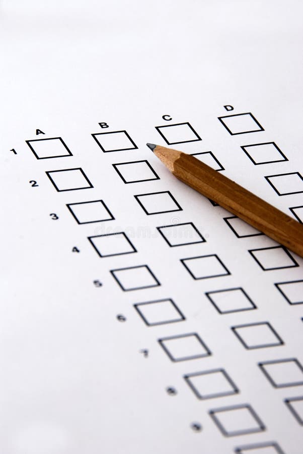 Answer sheet royalty free stock photo