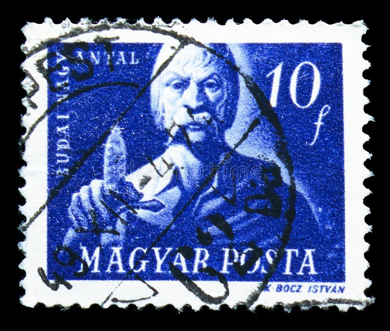 Antal Budai-Nagy -1437, serie húngaro dos lutadores da liberdade, cerca de 1947 imagem de stock royalty free Antal Budai-Nagy -1437, serie húngaro dos lutadores da liberdade, cerca de 1947 imagem de stock royalty free