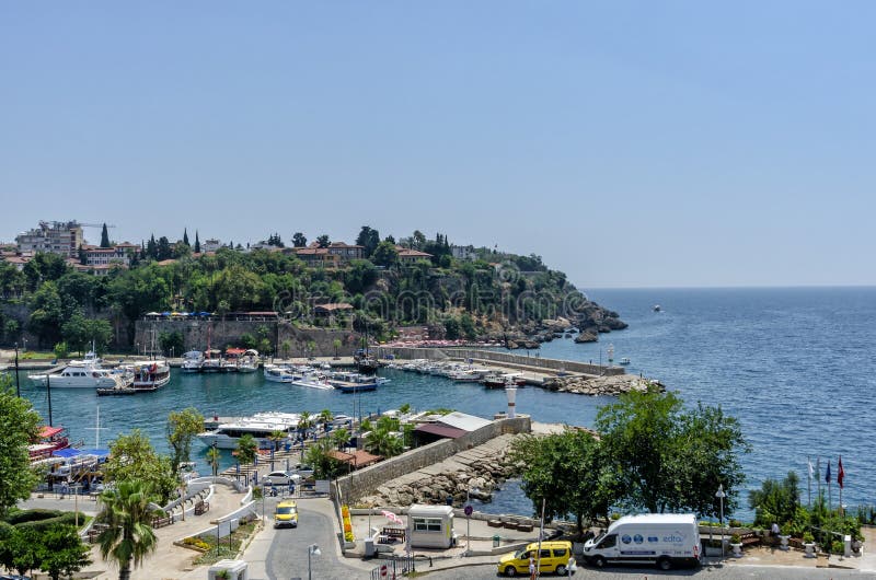 ANTALYA, TURKEY JULY 26, 2019 Yatch Port Harbor in Antalya, Editorial