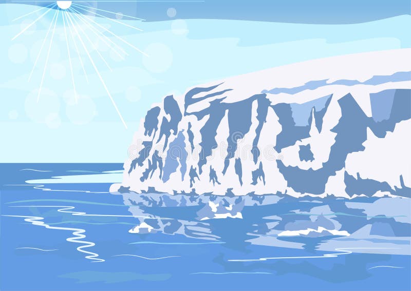 Antarctic tła piękna góra lodowa śniegu zima royalty ilustracja