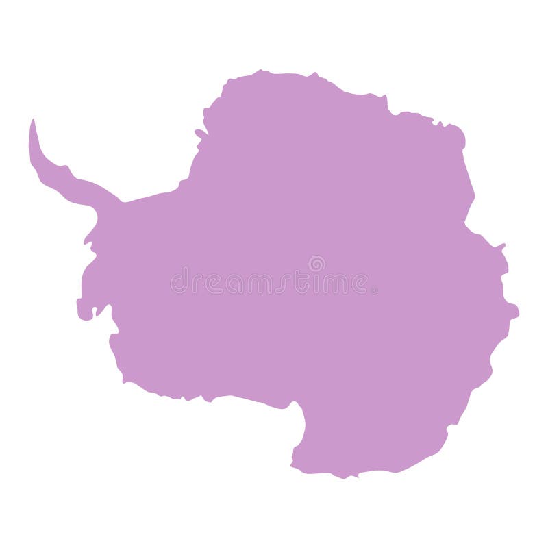 ANTARCTICA Mapa da silhueta do vetor ANTARCTICA ilustração stock