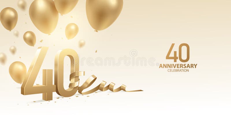 Antecedentes de la celebración del 40º aniversario ilustración del vector Antecedentes de la celebración del 40º aniversario ilustración del vector