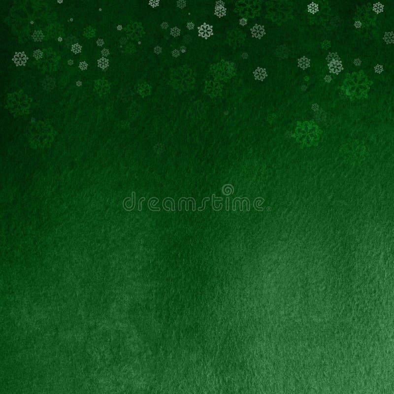 Antecedentes de Navidad abstracta Espacio degradado de textura verde Hermosos copos de nieve Fondo del invierno Textura de papel libre illustration