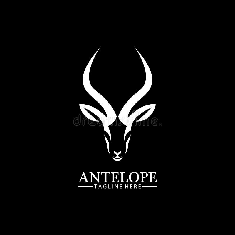 Antelope Head Logo Vector Icon Illustration Design Template Stock