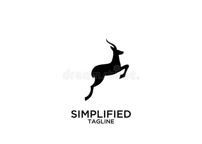 Antelope Logo Icon Designs Illustration Stock Illustration
