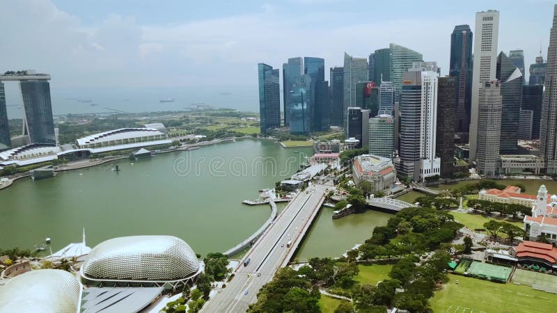 Antena krajobraz Marina zatoka Singapur