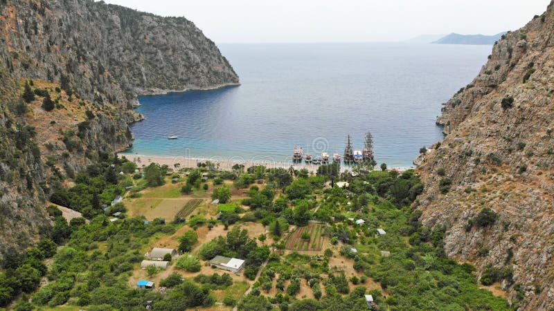 antena Motylia dolina w Indyczym seaview Widok od trutnia obrazy stock antena Motylia dolina w Indyczym seaview Widok od trutnia obrazy stock