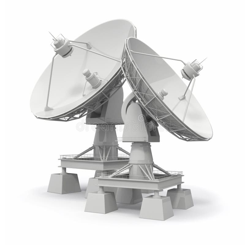 Antena satelitarna. Communiation. royalty ilustracja