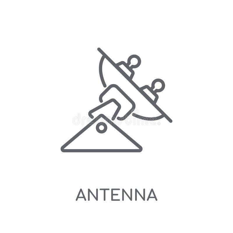 Antenna Linear Icon. Modern Outline Antenna Logo Concept on Whit Stock