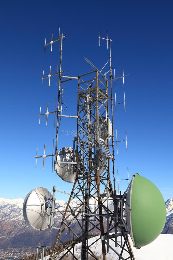 Antenna and mountain stock photo. Image of landmark, sunny 18461528