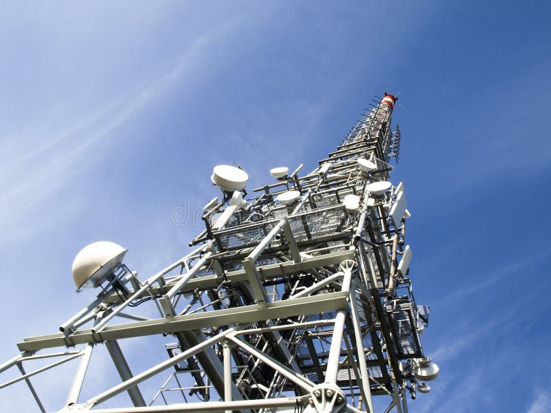 Antenna Repeater and Data Transmission Stock Image Image of aerial, frequency 178040113
