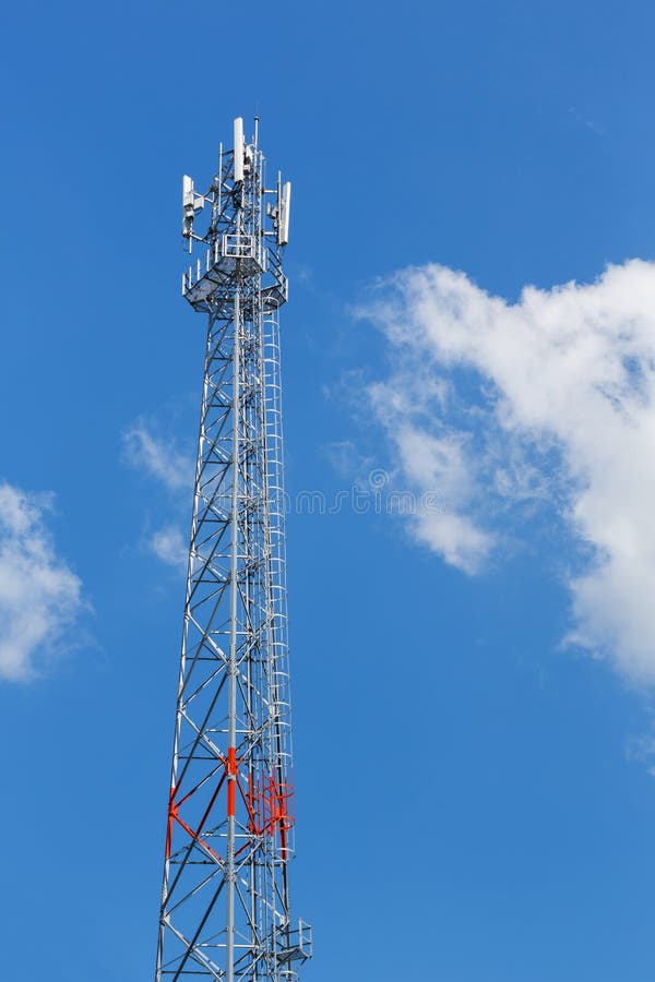 Antenna repeater tower stock image. Image of mobile, technology 85395023