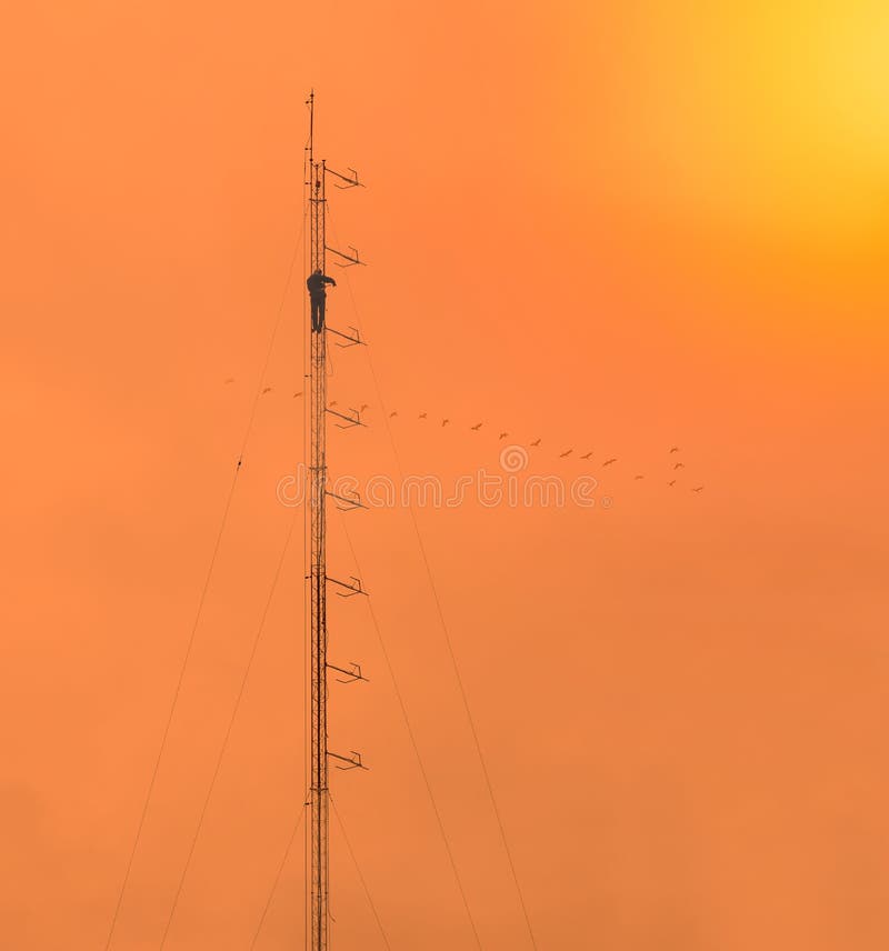 Antenna tower stock photo. Image of phone, jobs, dish 80828222