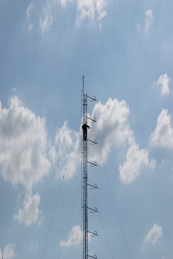 Antenna tower stock photo. Image of phone, jobs, dish 80828222