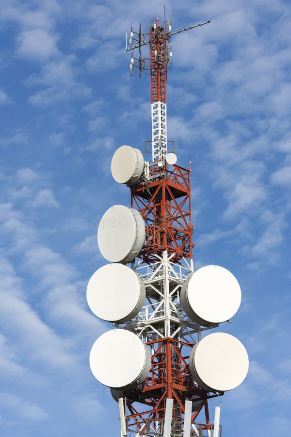 Antennas for Television Broadcasting Stock Image Image of television