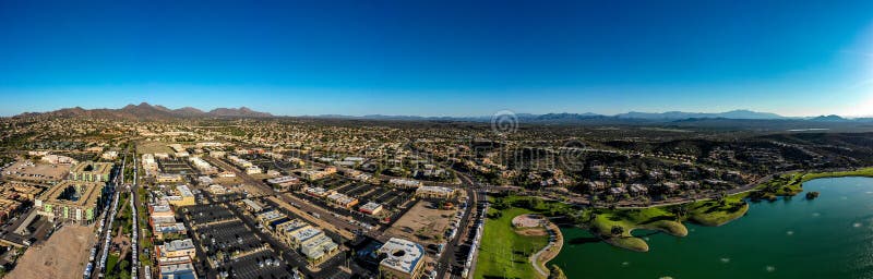 Antenne, Hommel, Panorama van Fonteinheuvels, Arizona