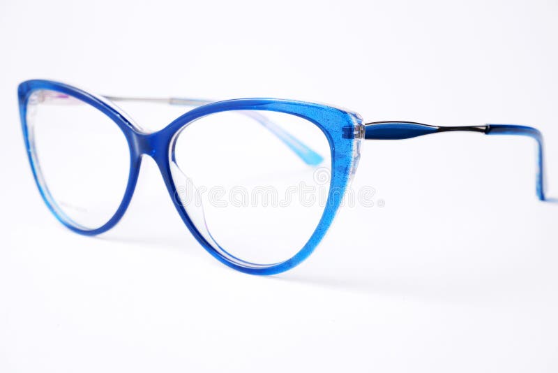 Anteojos Azules De Mujer Accesorio óptico Y Lente Foto de archivo - Imagen de manera: 147151798