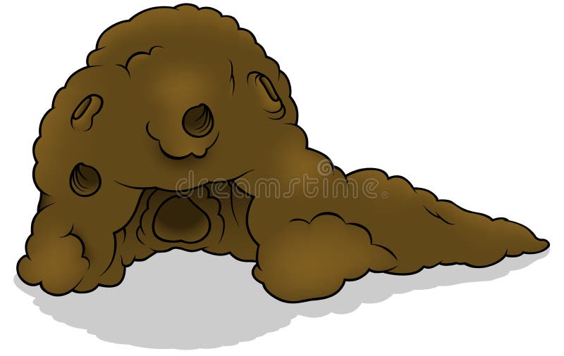Anthill marrón como ilustración de caricatura. Ilustración de caricatura de color anthill marrón aislada en vector de fondo blanco